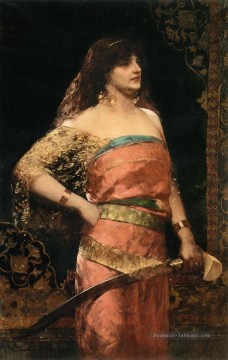 femme guerrier Jean Joseph Benjamin Constant Orientalist Peinture à l'huile